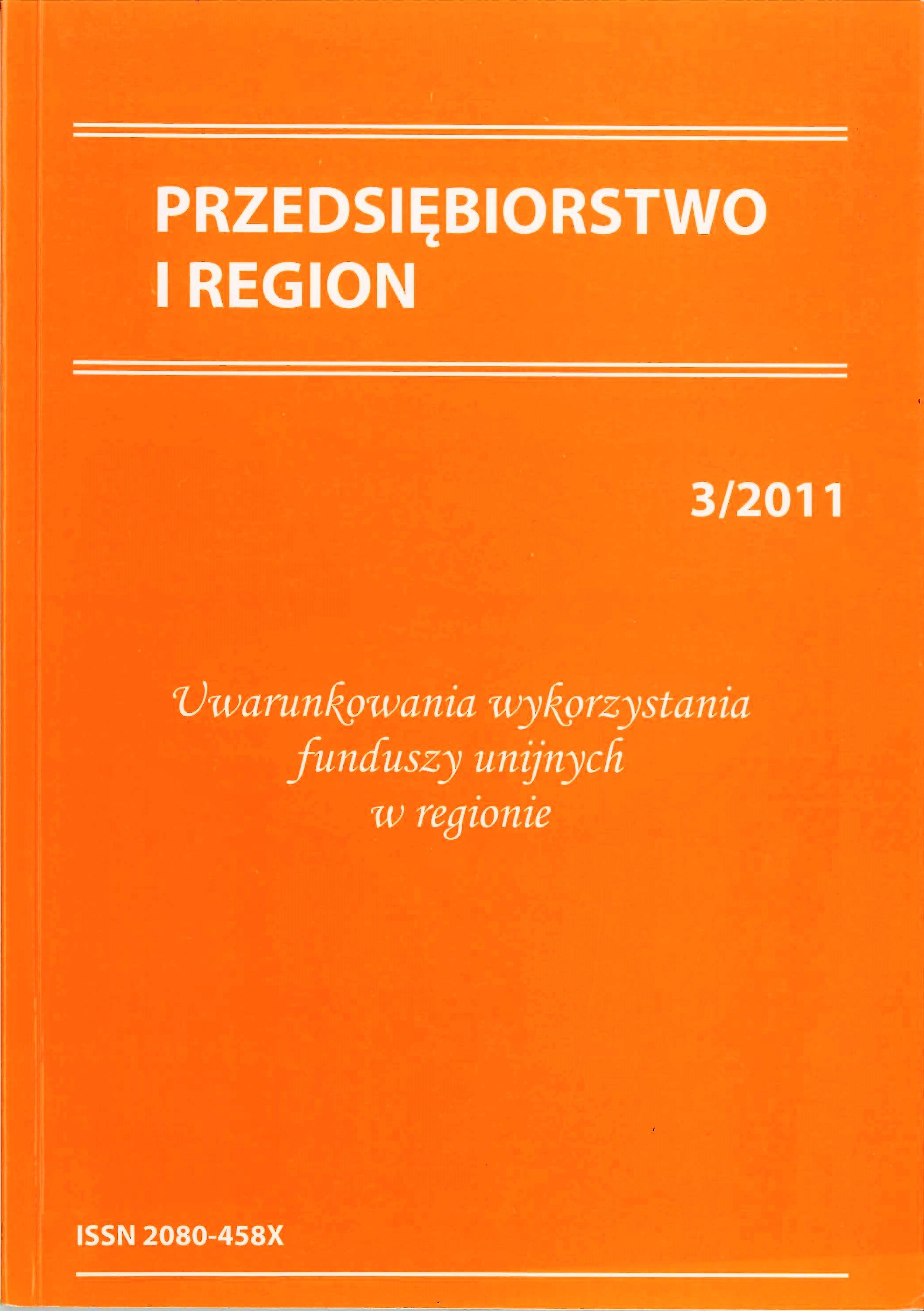 Strategic priorities of regional development in Malopolska Voivodeship Cover Image