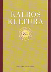 Curative verbs in the Bendrinės lietuvių kalbos žodynas (Dictionary of Standard Lithuanian) Cover Image