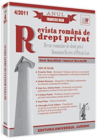 Rights and fundamental freedoms in Romanian constitutional system Cover Image