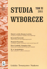 ‘PERSONAL ASPECTS OF THE POLISH PARLIAMENTARY ELECTIONS’ THE ANALYSIS OF ‘FARE DODGERS’ PHENOMENON OF SELECTED CASES Cover Image