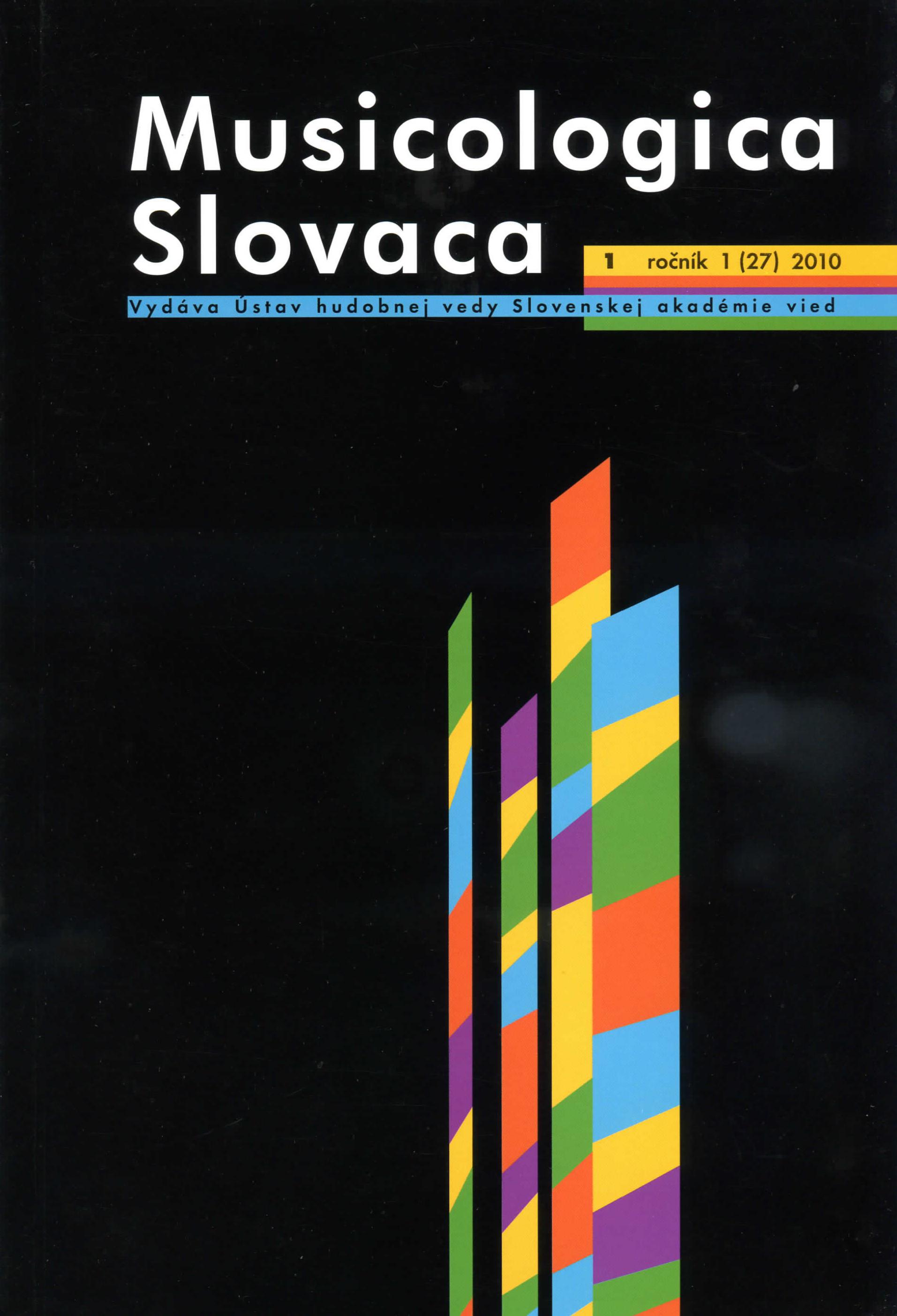 Song Genres in Traditional Musical Culture in Slovakia. Models of Genre Synthesis in Ethnomusicology Cover Image