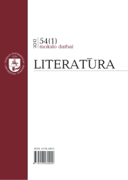 Vilnius University Lithuanian Literature Department in 2012 Cover Image