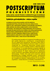 A Few Remarks on Prevailing Lexical Dispositions in Teaching Polish as a Foreign Language Cover Image