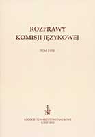 The verbal derivatives with the formant -ęga in the function of the subjects of the activities, processes and states in the Polish dialects  Cover Image