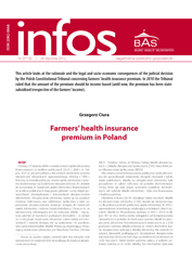 Farmers’ health insurance premium in Poland. Cover Image