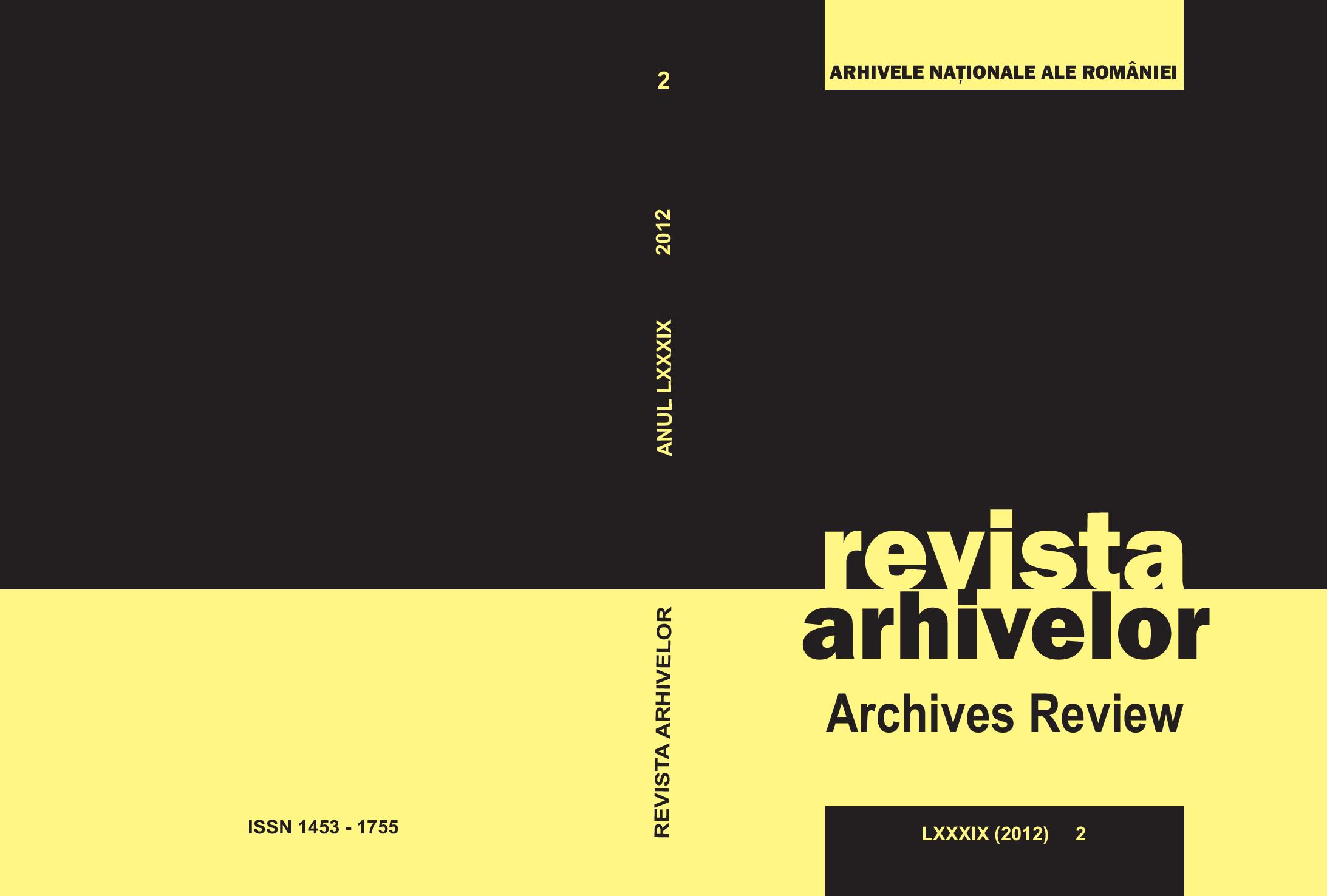 The Romanian Archives of Bucharest as presented in a study published during the years of the Second World War Cover Image