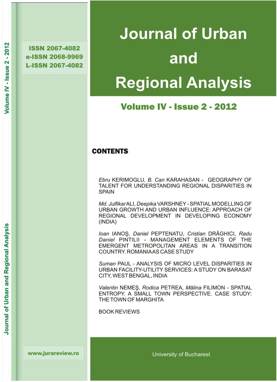 MANAGEMENT ELEMENTS OF THE EMERGENT METROPOLITAN AREAS IN A TRANSITION COUNTRY. ROMANIA, AS CASE STUDY Cover Image