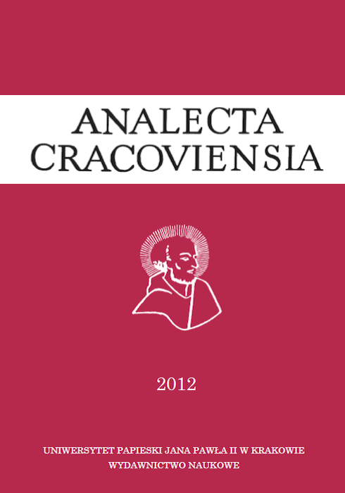 Characteristics of the statute of the Pontifical University of John Paul II in Cracow Cover Image