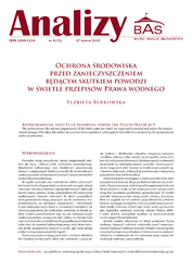 Environmental aspects of flooding under the Polish Water Act. Cover Image