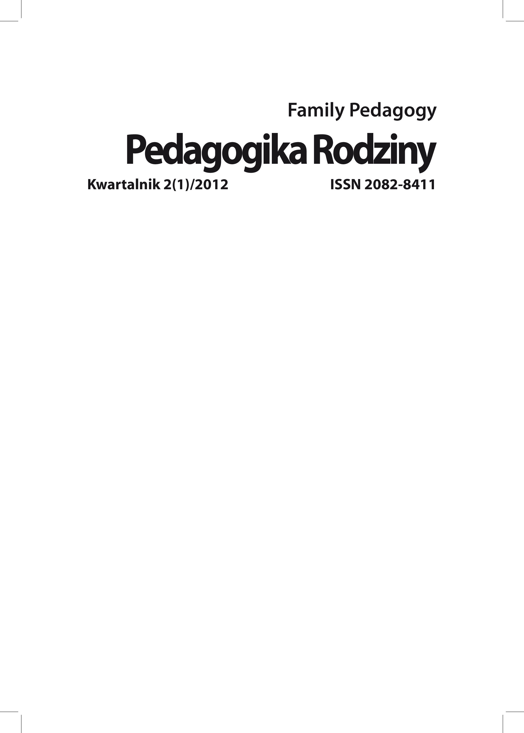 Upbringing in a Family as a Research Problem in Ukrainian Pedagogic Cover Image