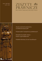 Legal Opinion about the presidential bill amending the Act – Law on Assembly (Sejm Paper No. 35). Cover Image