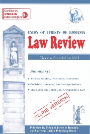 THE NEW REGULATION REGARDING RULES OF EVIDENCE IN THE ROMANIAN CIVIL LAWSUIT Cover Image
