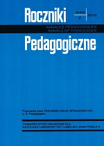 Pedagogy in the Catholic University of Lublin against the background of the development of edagogy in Poland. A historical and theoretical outline Cover Image