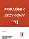 A position of Rada Języka Polskiego [Polish Language Council] regarding female forms of names of professions and titles Cover Image