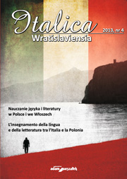 Teaching of the Italian language and literature to the Italian undergraduate students Cover Image