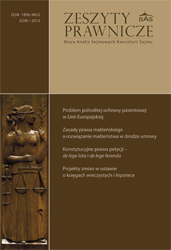 Legal opinion on a unitary patent protection in the European Union from the Polish perspective. Cover Image