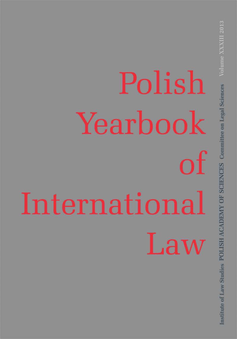 Polish Bibliography of International and European Law 2013 Cover Image