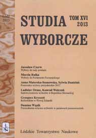 JUDICIAL CONTROL OF ELECTIONS IN THE SLOVAK REPUBLIC AND ITS LEGISLATIVE PERSPECTIVE Cover Image