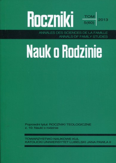 Marriage and Family Counseling Attempt of Specific Initiatives for the Family Based on a Training Program for Polish Community Centers Cover Image