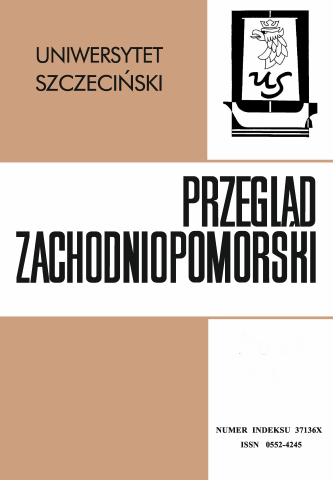 "Szczecin": A journal dealing with questions of the West-Pomeranian region as a forerunner of the "West-Pomeranian Journal" in the years 1957–1962 Cover Image