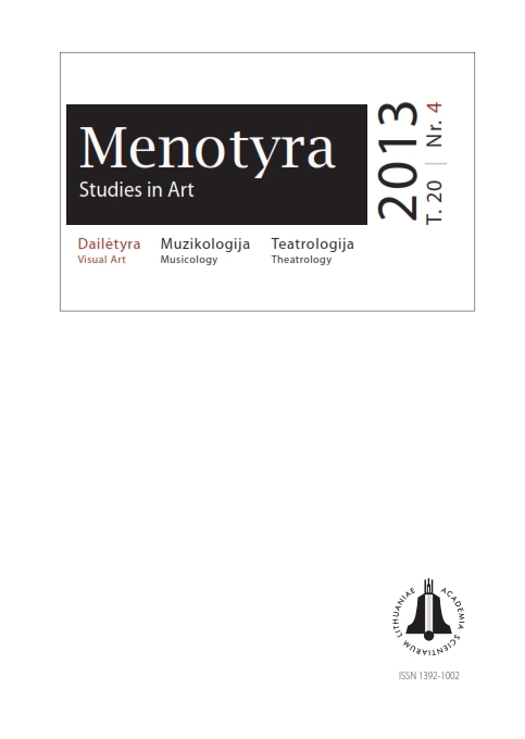 Žurnalo Menotyra t. 20 (2013) turinys