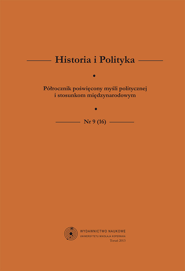 International Security of Poland in political thought of main streams of Polish right in the 1990s. Cover Image