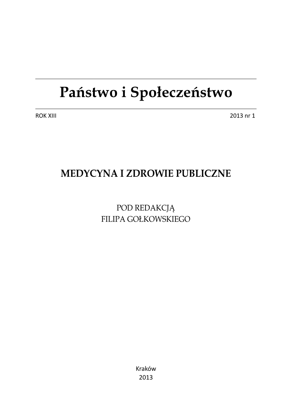 The Issue of Claims for “Wrongful Birth” in the Polish Case Law Cover Image