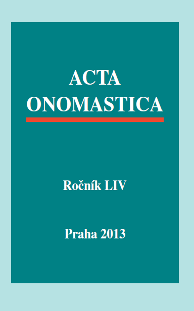 On Research of Unofficial Personal Proper Names in Czech Dialects Cover Image