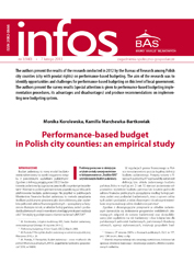 Performance-based budget in Polish city counties: an empirical study. Cover Image
