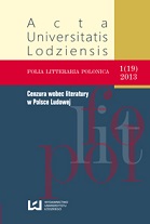 Censored image of the Home Army in Polish poetry in 1956–1958  Cover Image