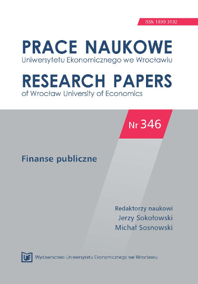 Socio-economic background of financial self-sufficiency of greater Poland communes Cover Image