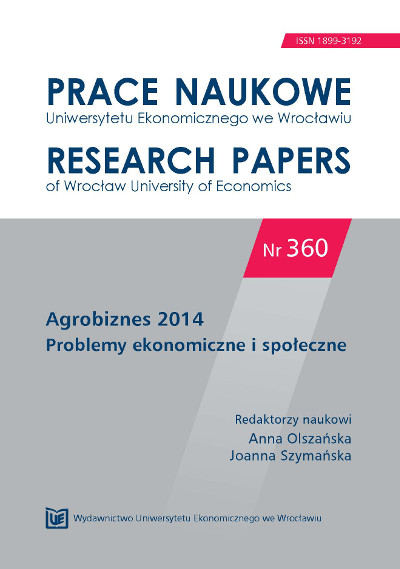 The processes of renewal of fixed assets in farms in Poland in the light of results of agricultural accountancy (FADN) Cover Image