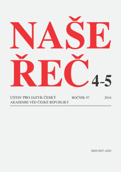 Absolute and relative frequency in the Czech National Corpus in the light of morphosyntactical variation in Czech Cover Image