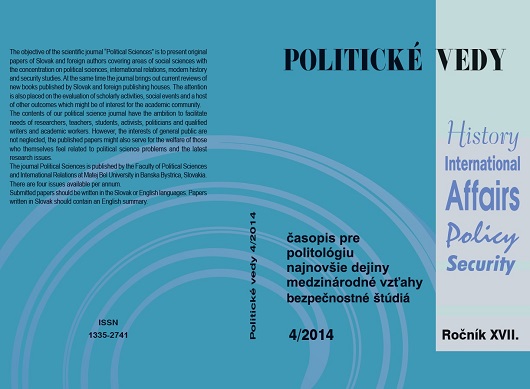 Interferences between the Political Cycle and the Business Cycle in the Cases of Slovakia, Romania and the Republic of Moldova: Lessons to be learned Cover Image