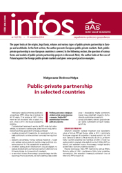 Public-private partnership in selected countries Cover Image