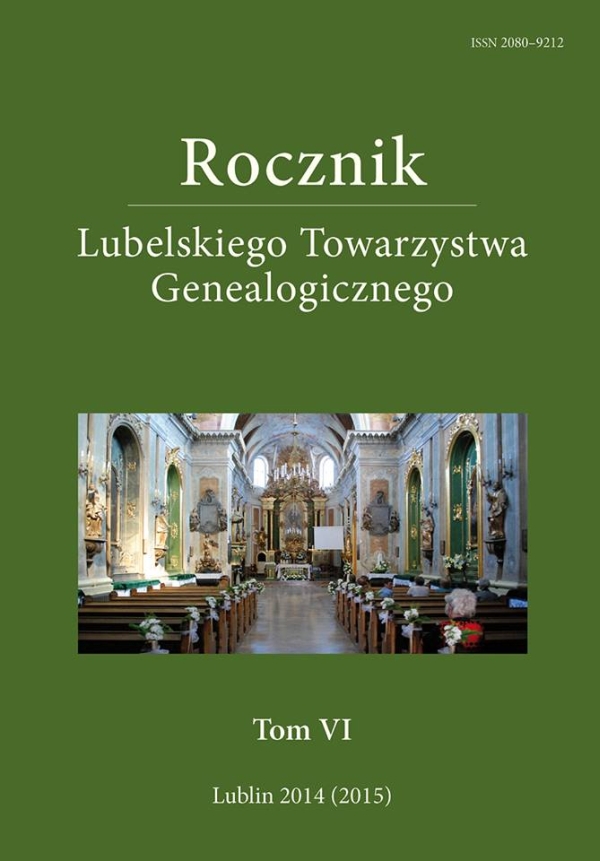 Metrical books from the times of the Austrian Partition in parish archives in the region of Lublin - legal settings, conditions of preservation Cover Image