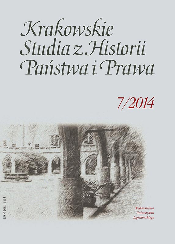 The Beginnings of Penal Fiscal Law – the Prussian Model and its Transformations in the Warsaw Duchy and in the Kingdom of Poland until the Sixties of the 19th c. Cover Image
