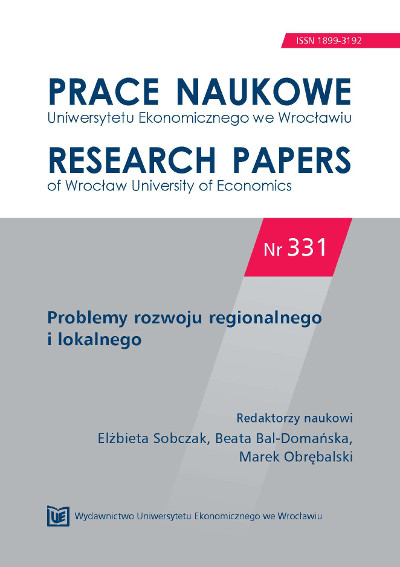 Territorial dimension of regional development policy in Lower Silesia Region in 2014-2020 Cover Image