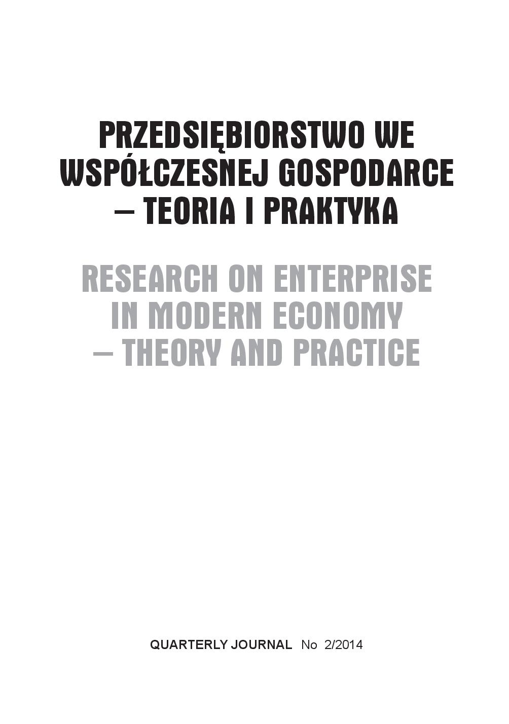 Selected activities supporting cooperation between scientists and enterprises as an example of strengthen of science-business connections in Masovia Cover Image