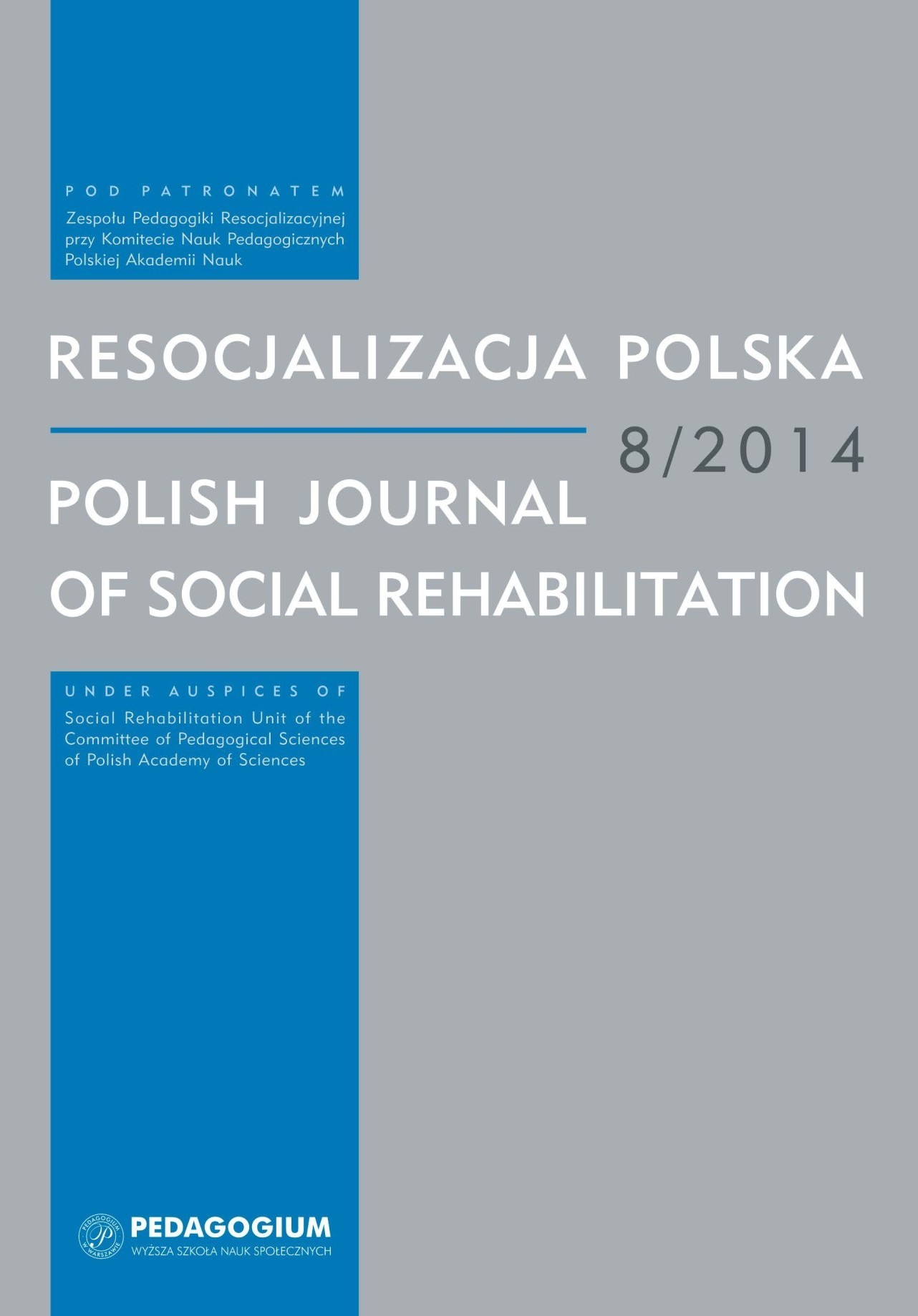 Analysis of undertaken actions and obtained results in the process of social rehabilitation of minors Cover Image