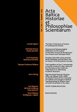 The Role of Historians of Science in Contemporary Society Cover Image