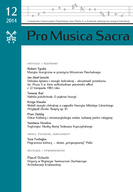Oskar Kolberg and ethnomusicology in relation to religious songs in living tradition Cover Image