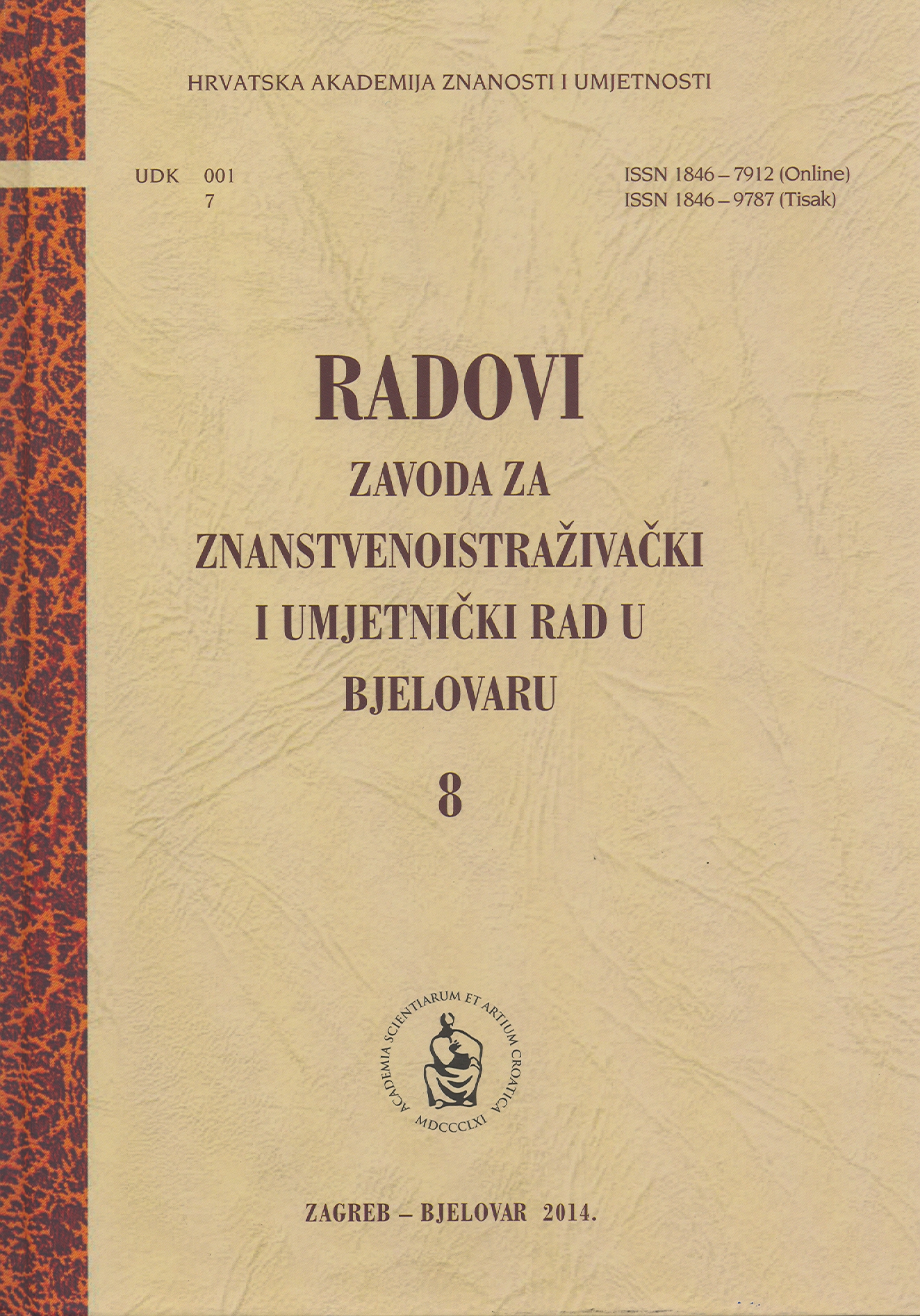 Direct Demographic Losses in the Temporarily Occupied Area of the Municipalities Daruvar and Grubišno Polje in 1991 Based on the Archival Material of the Republic of Serbian Krajina Cover Image