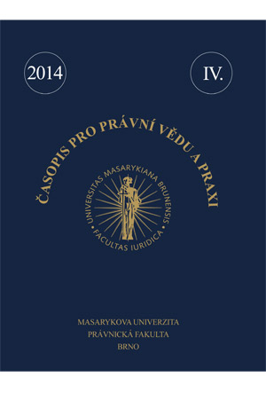 Troubles with Conflict of Law Rules - Qualification and Renvoi from the Point of View of the New Czech Act on Private International Law Cover Image