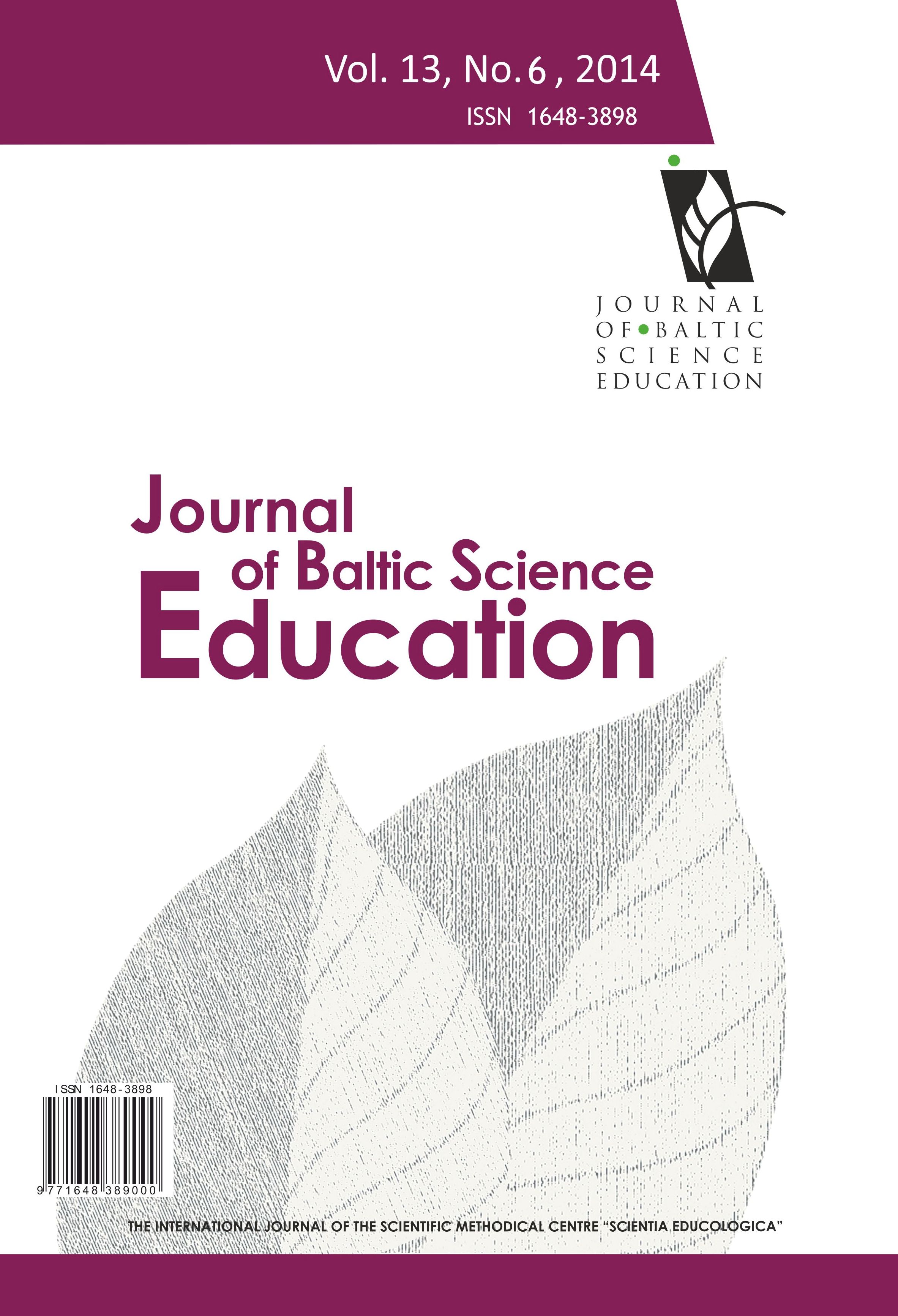COMPARING MALE AND FEMALE PRE-SERVICE TEACHERS‘ UNDERSTANDING OF THE PARTICULATE NATURE OF MATTER Cover Image