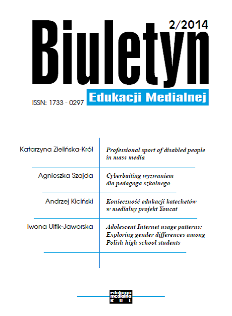 Gender according Newsweek Polska. Media discourse about the notion of gender in Newsweek Polska weekly in the context of the Episcopal letter for the  Cover Image