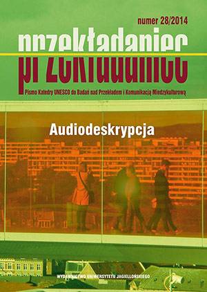 Translation as an Alternative Method of Creating Audio Description Scripts Cover Image