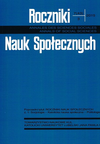 Changes in Morality in the Polish Society between the Myth and Reality. Within the Range of Janusz Mariański’s Sociology Cover Image