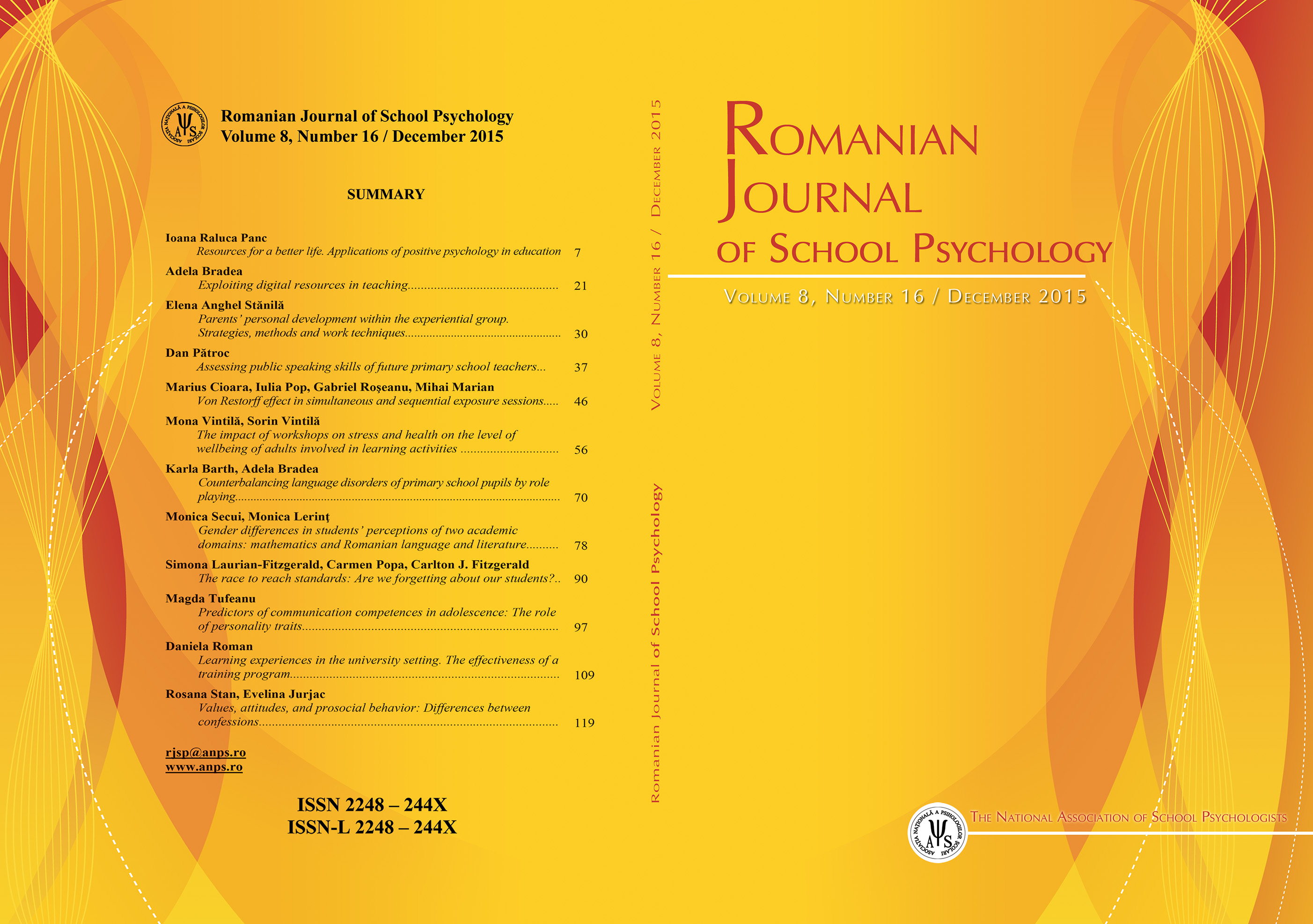 Predictors of communication competences in adolescence: The role of personality traits Cover Image