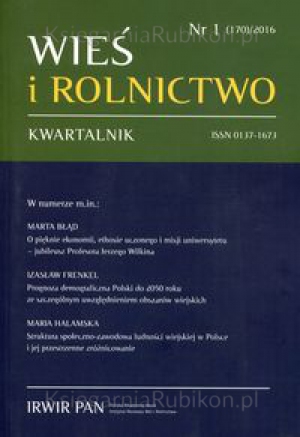 The pro-ecological energy economy in agriculture and rural areas in Poland – it’s current state and perspectives for development Cover Image
